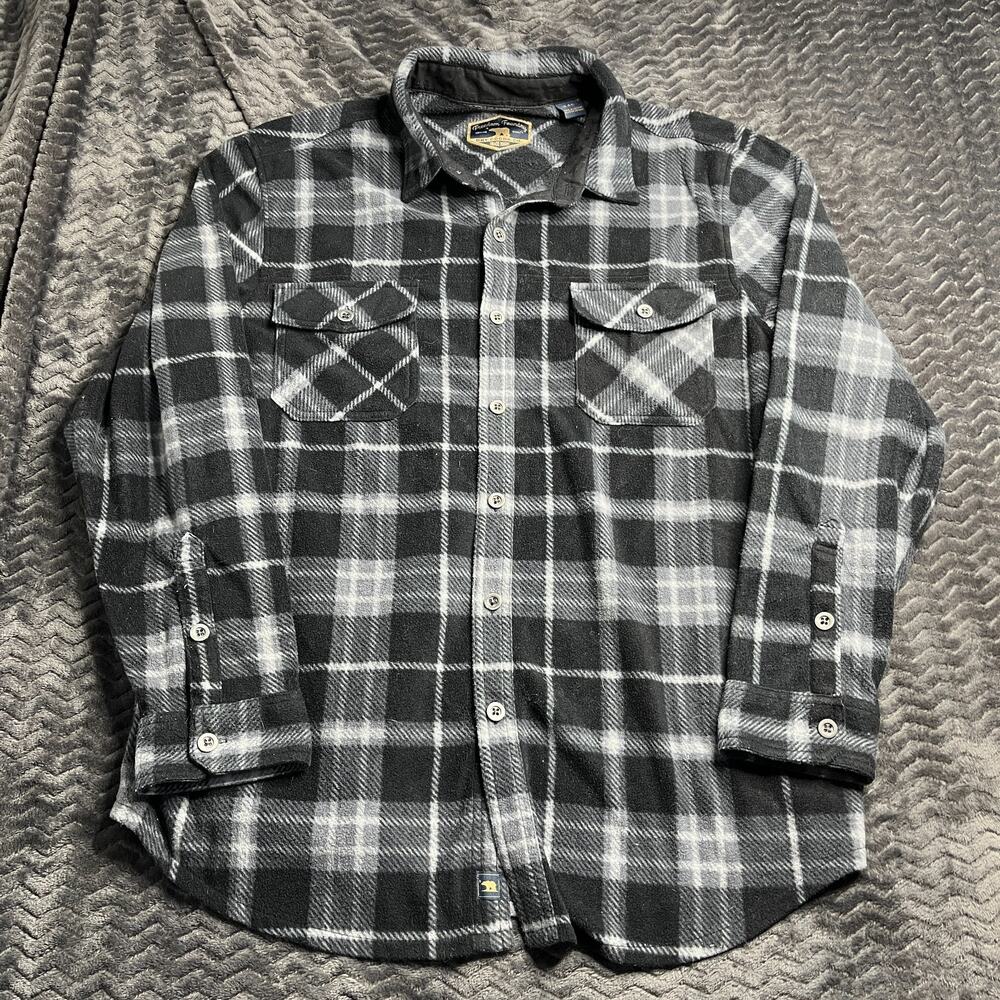 Freedom Foundry Flannel Shirt Black and Grey Men's XL